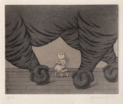  Child and Elephant Table
Edition of 120 signed and numbered.
Distributed by Diogenes Verlag in 1978
