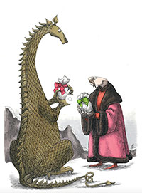 dragon christmas card