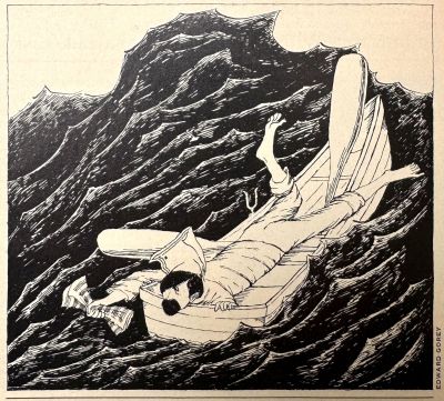 Illustration for Instant Lives by Howard Moss (Claude Debussy)
Saturday Review
August 12th, 1972
p36
