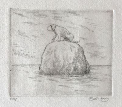 Scratching Dog On Sea Rock
Edition of 95 of which 65 were hand signed and numbered.
