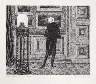 Fenks (The Other Statue)
Edition of 125 signed and numbered. Serigraph printed in 1975 by Domberger for Diogenes Verlag.
