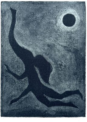 Elefantomas 4
Edition of 26 signed, lettered collagraphs. Ten further  reverse image prints were pulled.
1986
